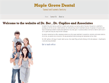 Tablet Screenshot of maplegrovedentaloffice.com